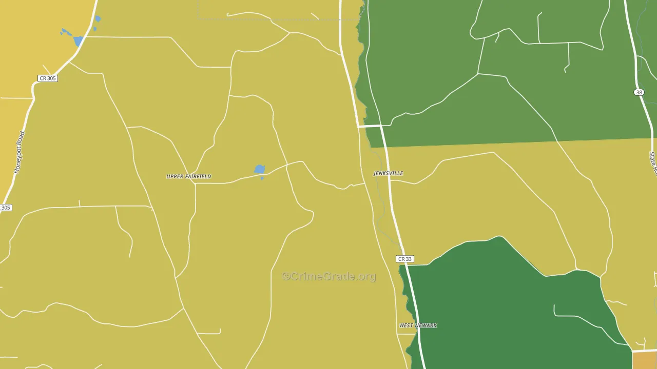 Jenksville, NY Map of Assault Rates
