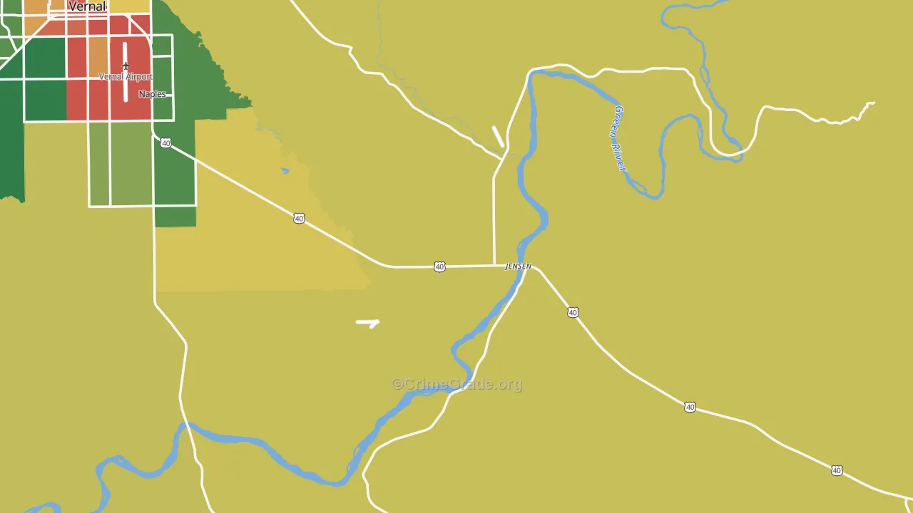 Jensen, UT Map of Assault Rates