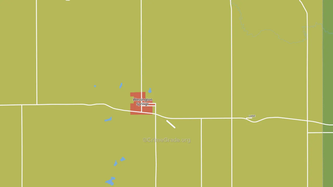 Jerauld County, SD Map of Assault Rates