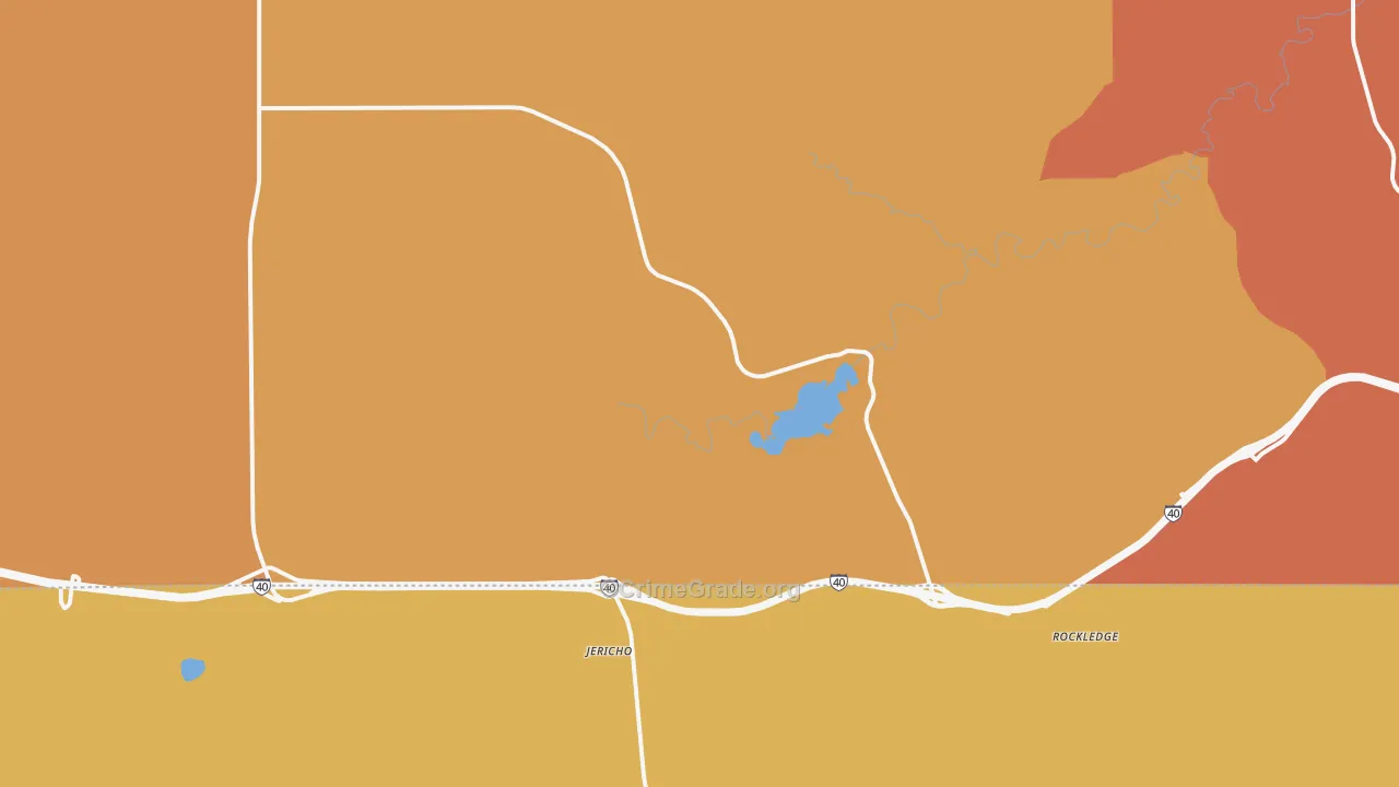 Jericho, TX Map of Assault Rates
