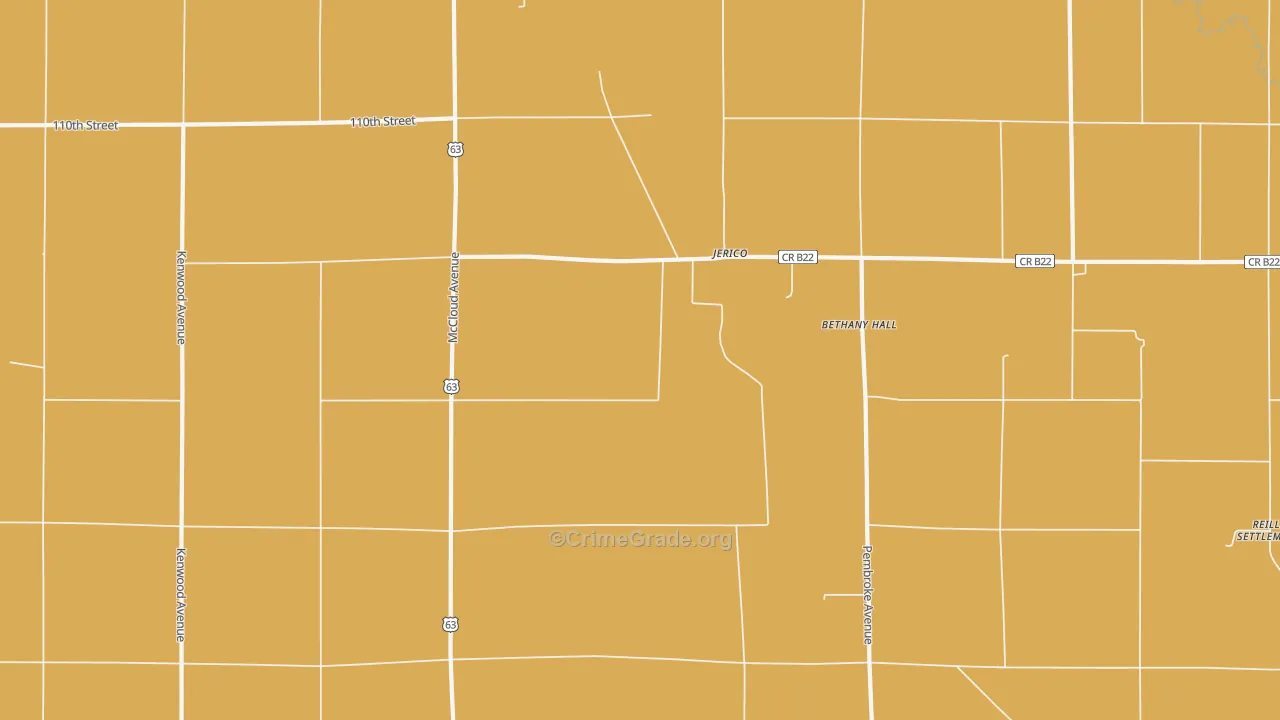 Jerico, IA Map of Assault Rates
