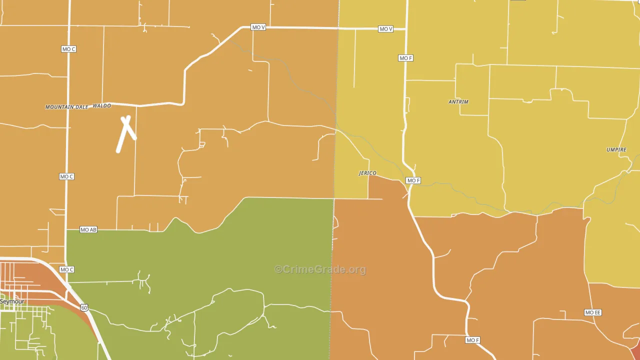 Jerico, MO Map of Assault Rates