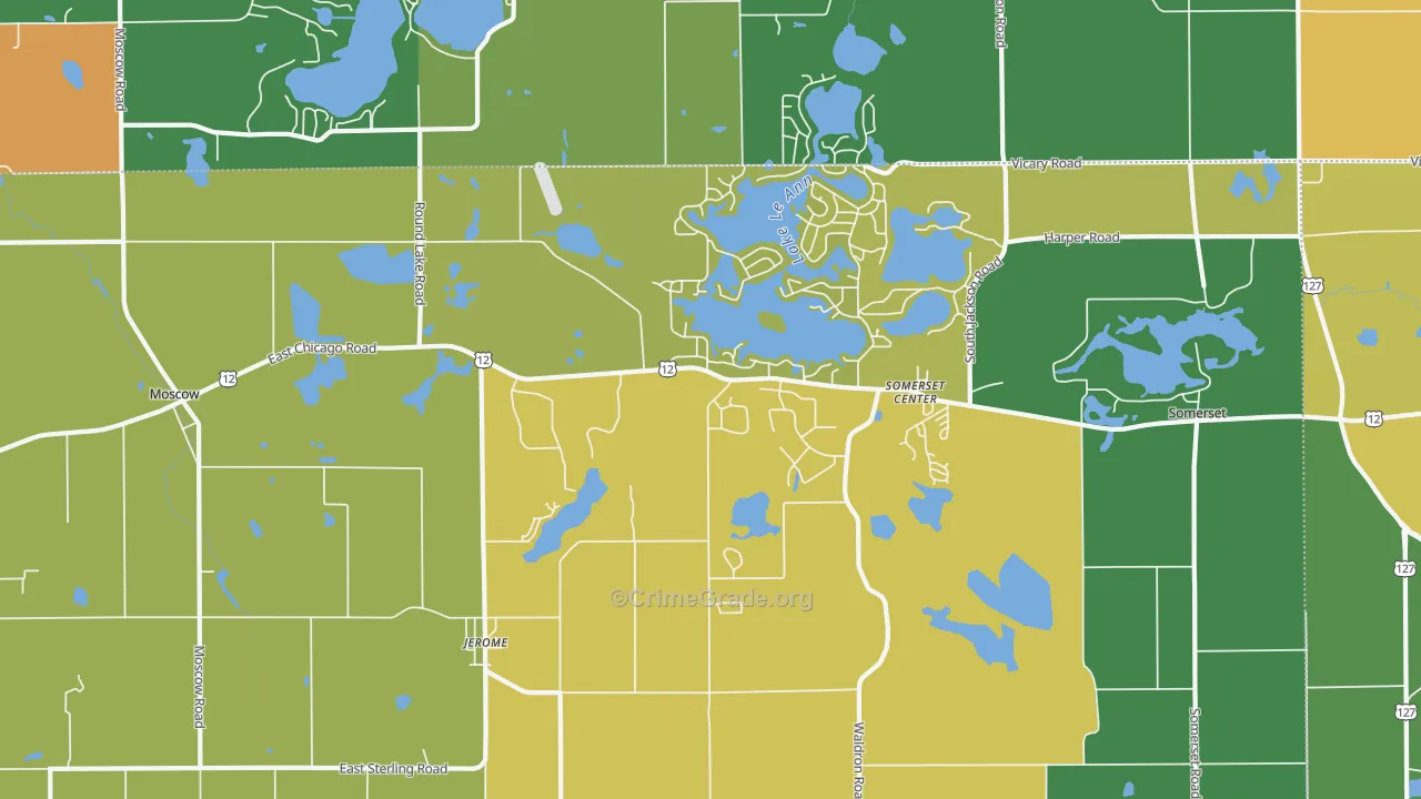 Jerome, MI Map of Assault Rates