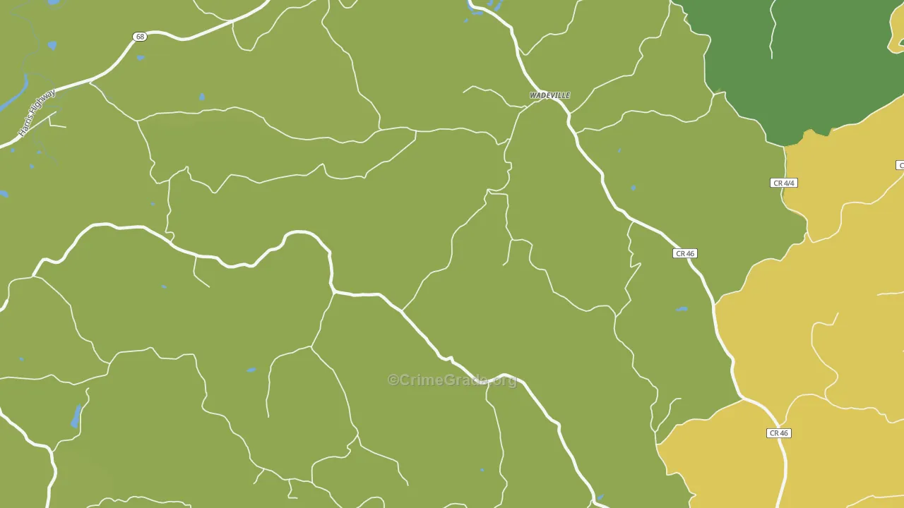 Jerrys Run, WV Map of Assault Rates