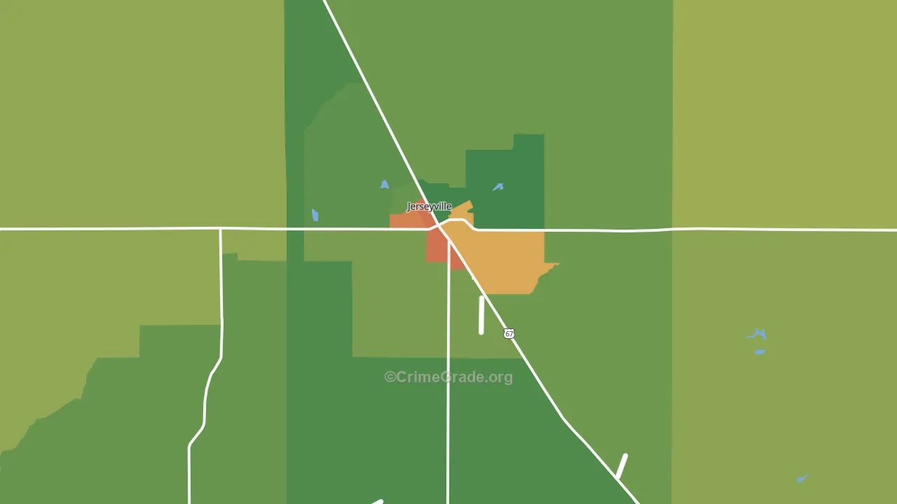 Jerseyville, IL Map of Assault Rates