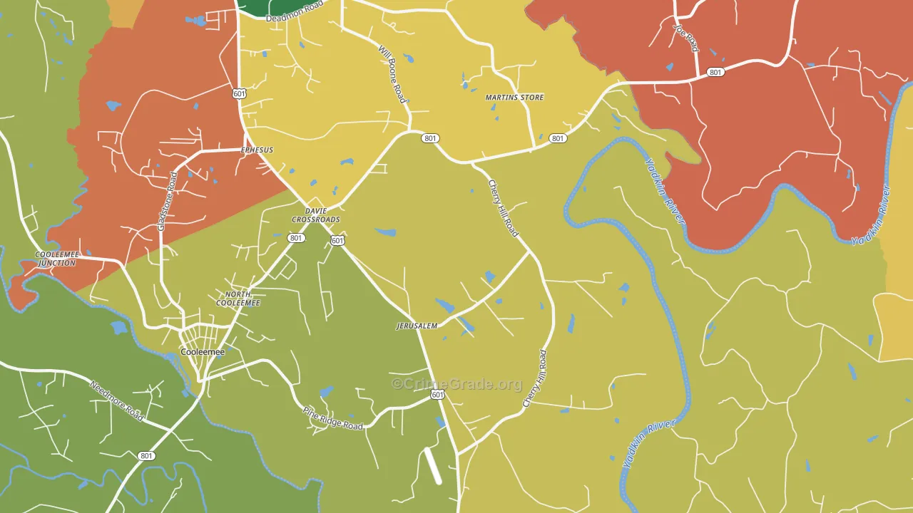 Jerusalem, NC Map of Assault Rates