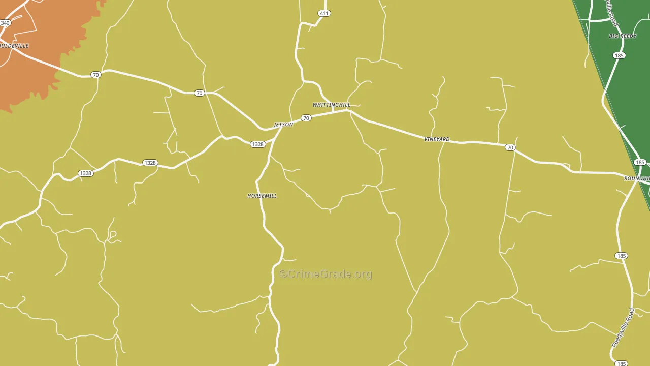 Jetson, KY Map of Assault Rates