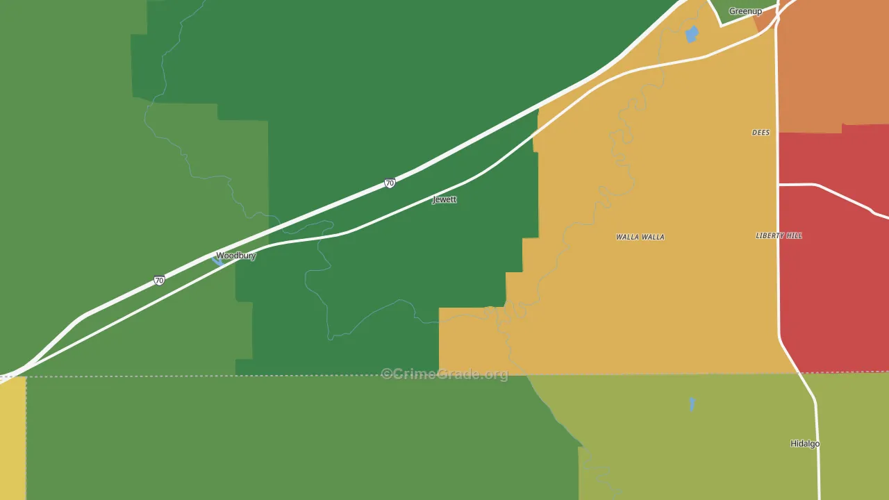 Jewett, IL Map of Assault Rates