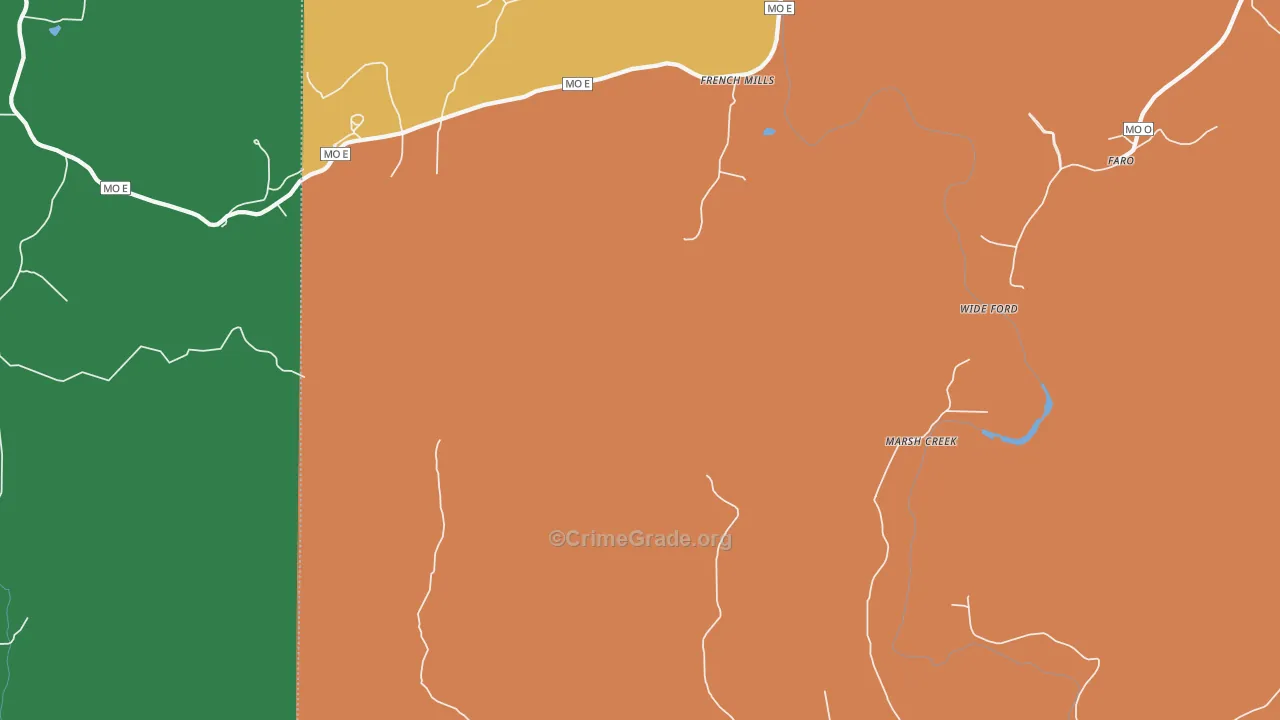 Jewett, MO Map of Assault Rates