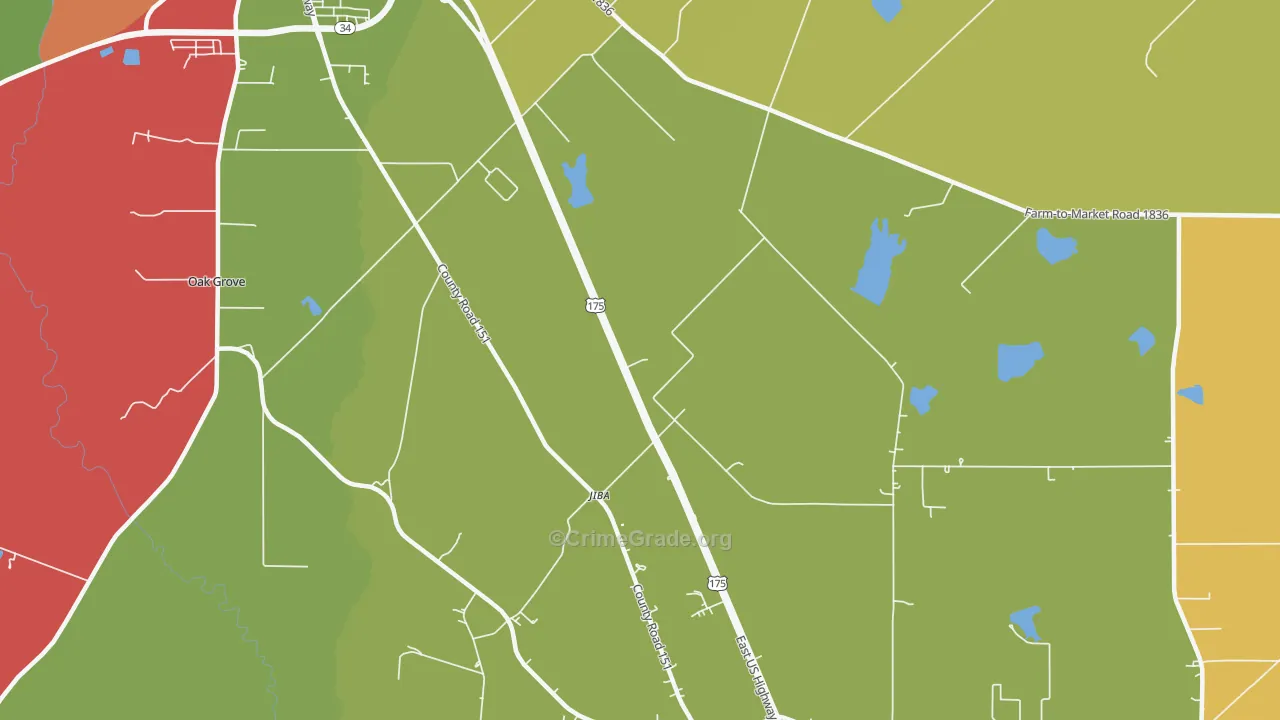 Jiba, TX Map of Assault Rates