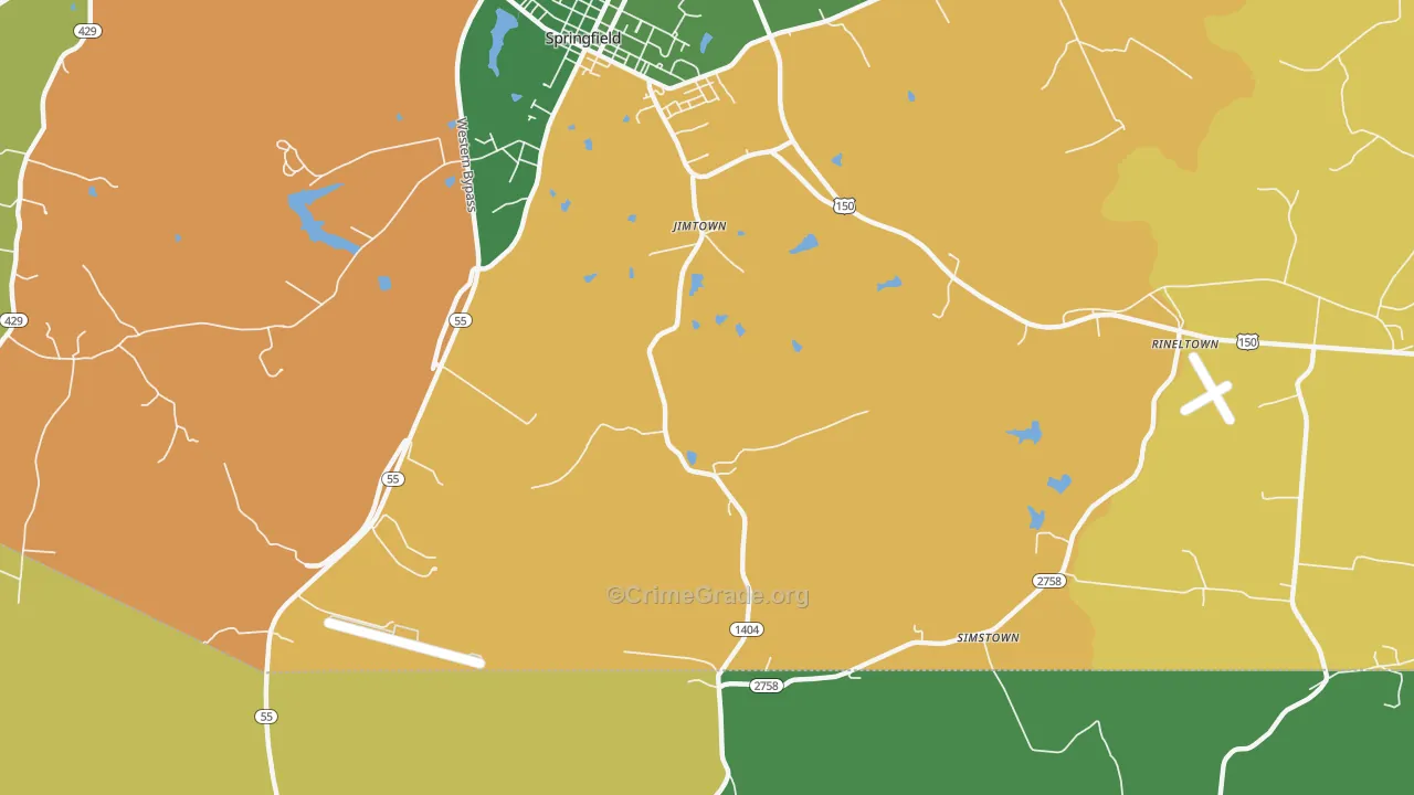 Jimtown, KY Map of Assault Rates