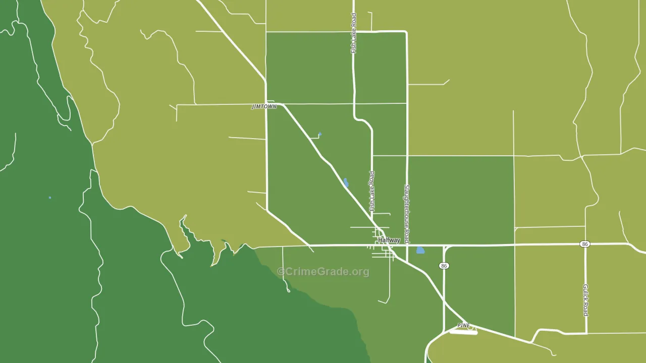 Jimtown, OR Map of Assault Rates