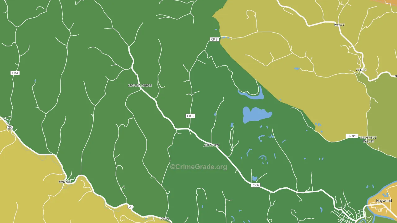 Jimtown, WV Map of Assault Rates