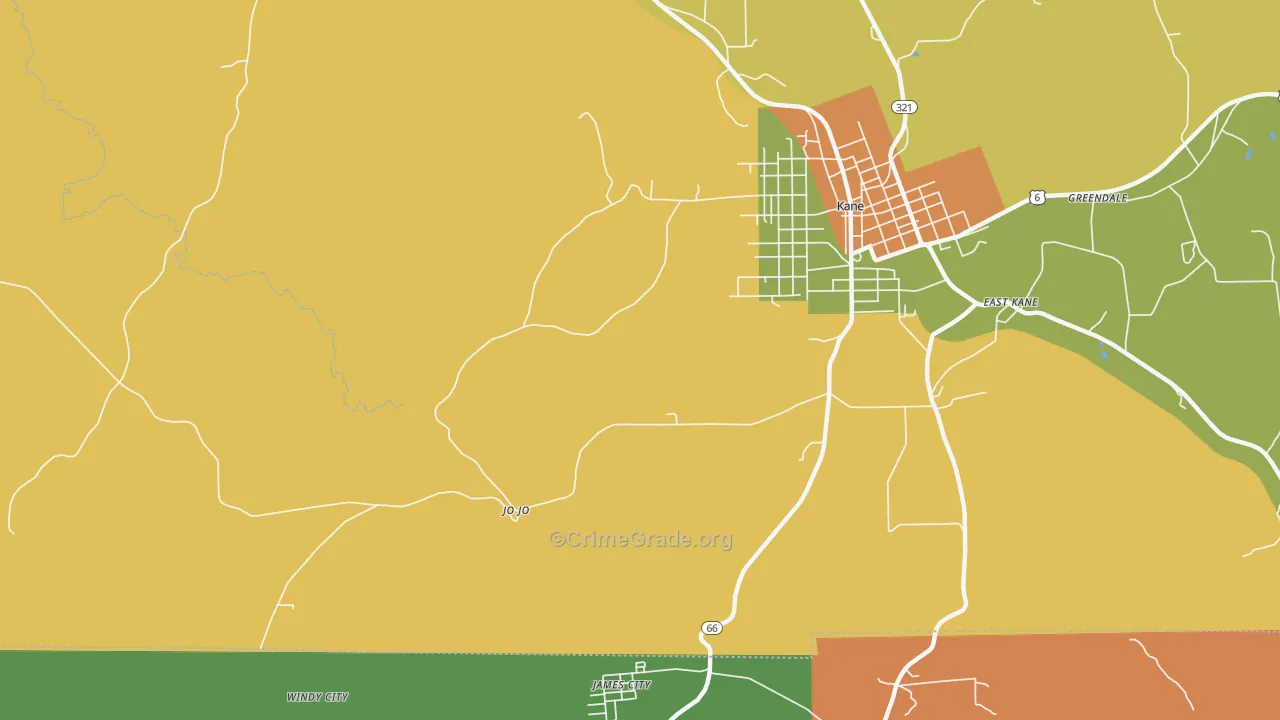 Jo Jo, PA Map of Assault Rates