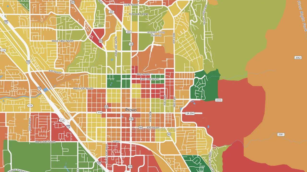 Joaquin, Provo, UT Map of Assault Rates