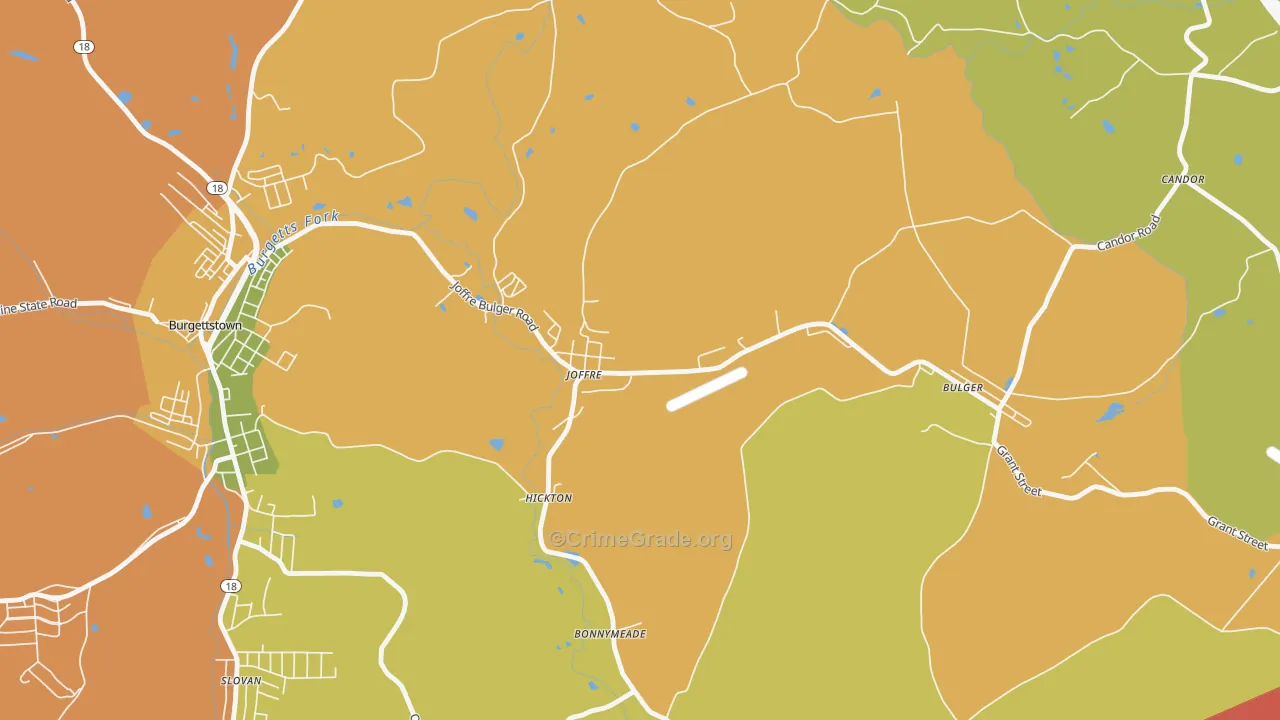 Joffre, PA Map of Assault Rates