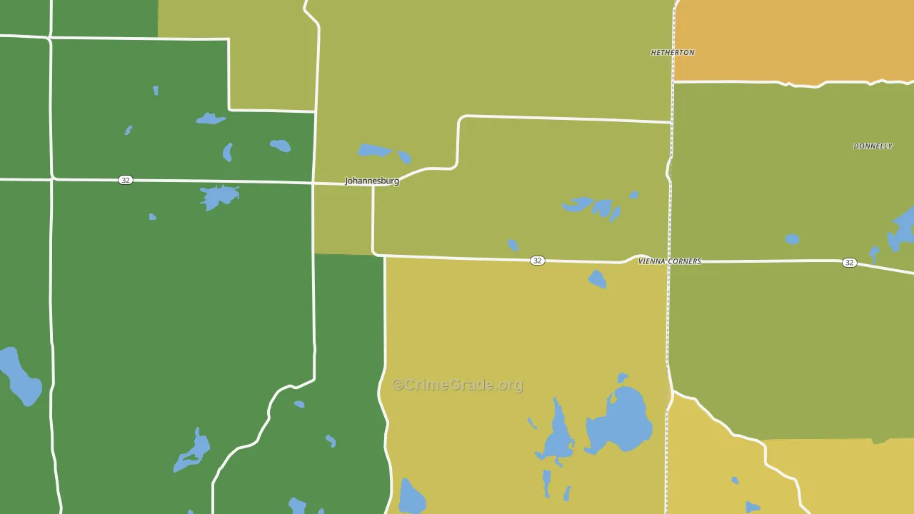 Johannesburg, MI Map of Assault Rates