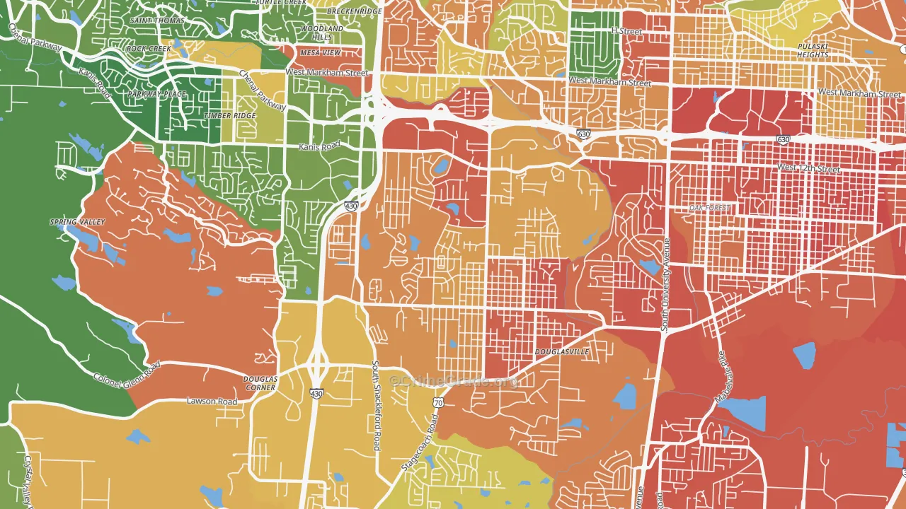 John Barrow, Little Rock, AR Map of Assault Rates