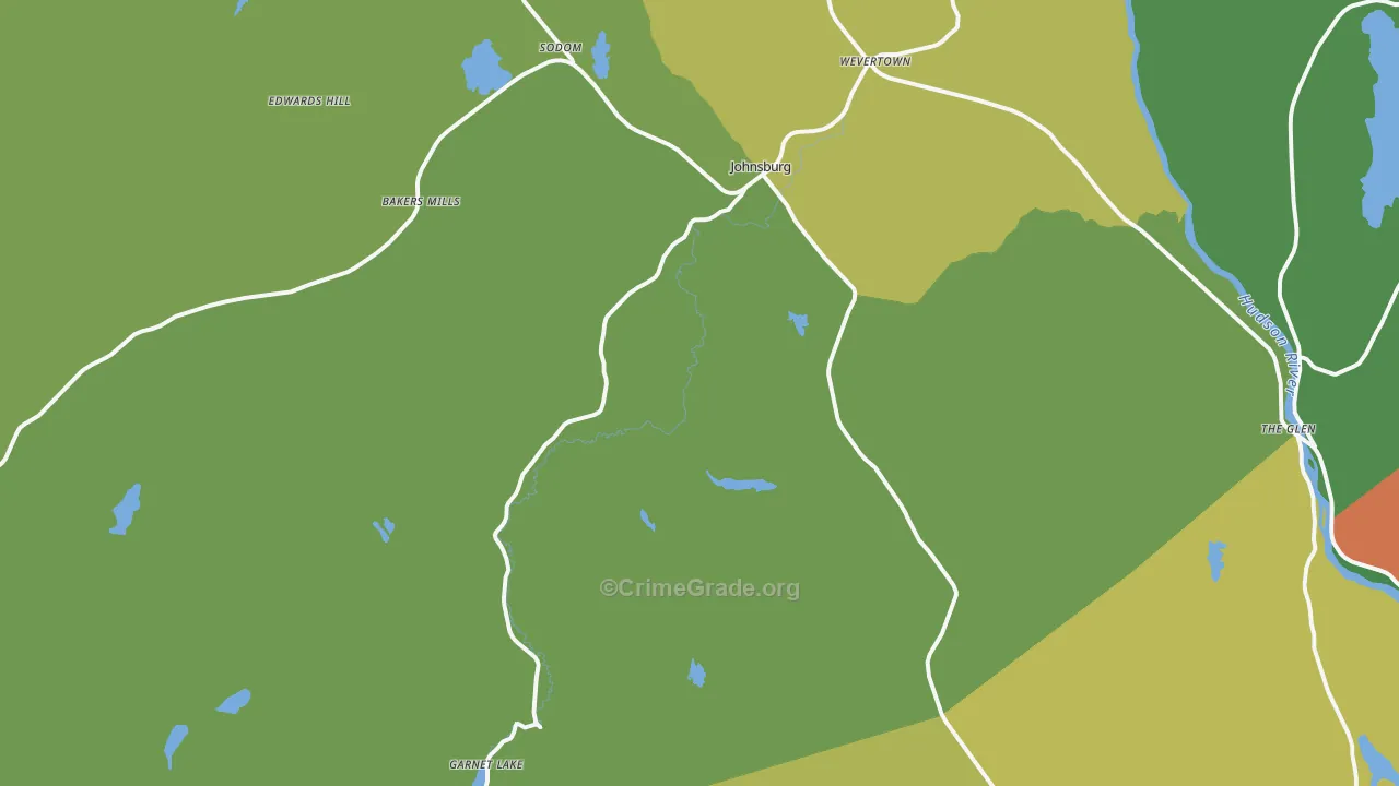 Johnsburg, NY Map of Assault Rates