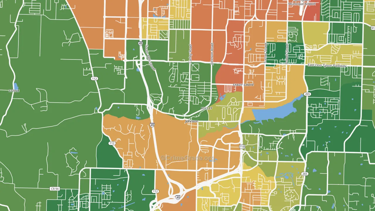 Johnson, AR Map of Assault Rates
