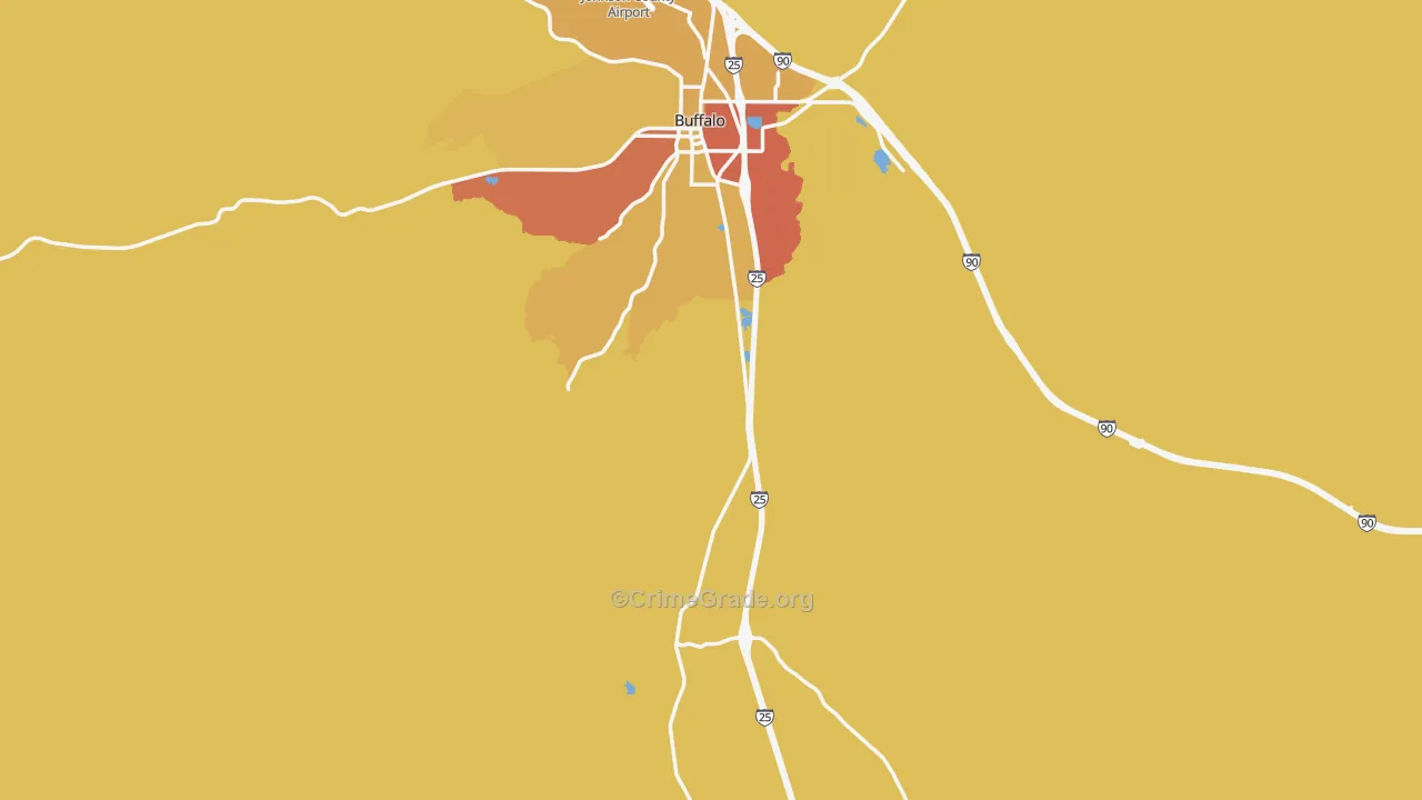 Johnson County, WY Map of Assault Rates