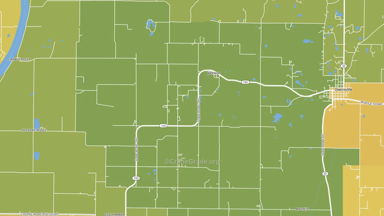 Johnson, IN Map of Assault Rates