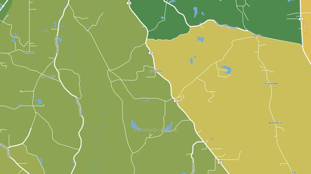 Johnson, MS Map of Assault Rates