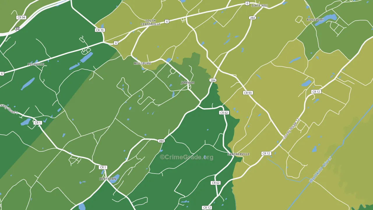 Johnson, NY Map of Assault Rates