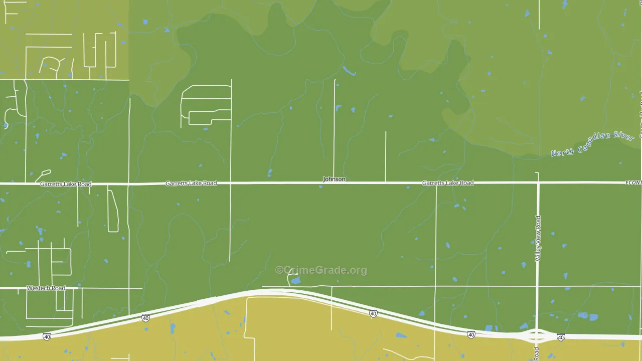 Johnson, OK Map of Assault Rates