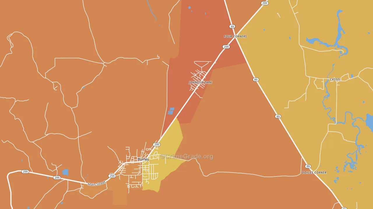 Johnson Park, CA Map of Assault Rates