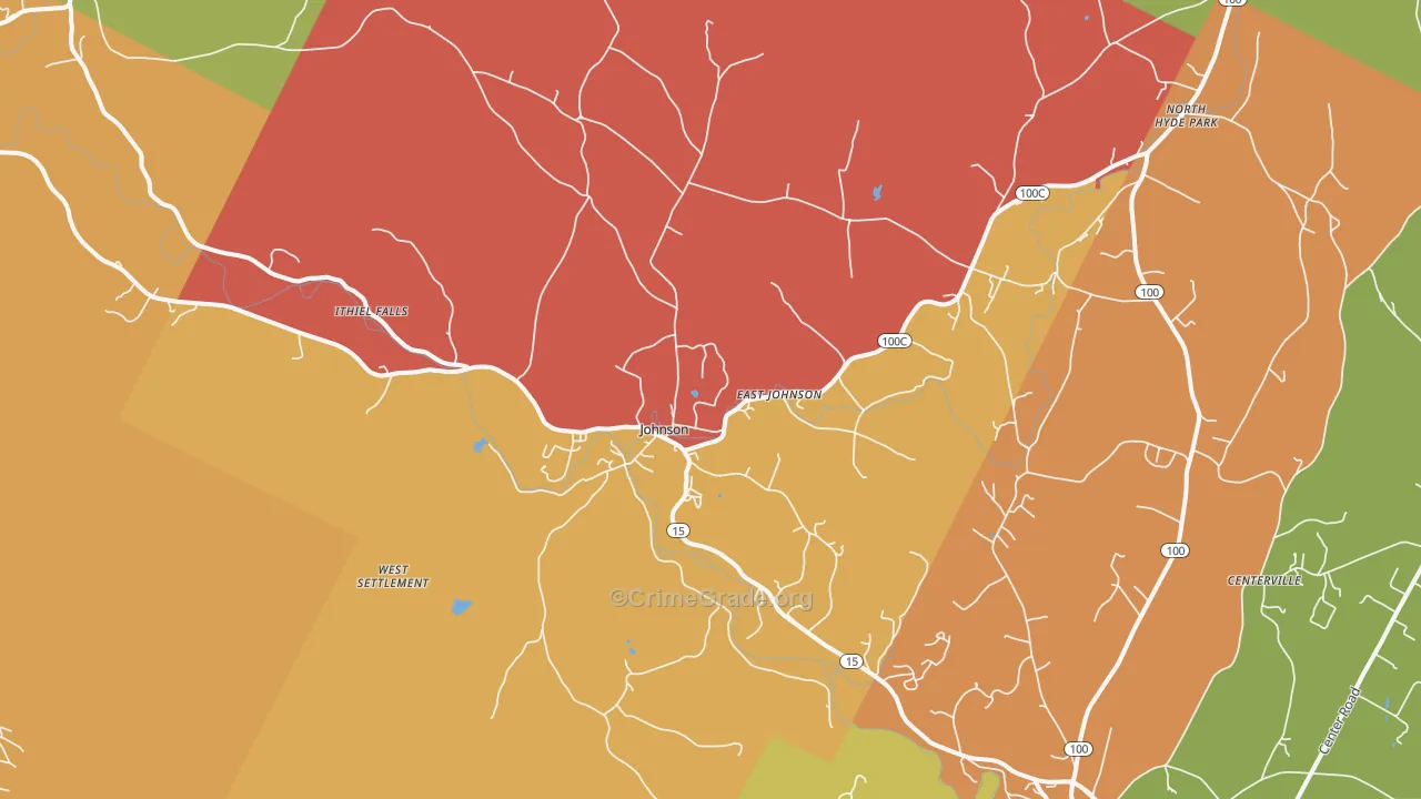 Johnson, VT Map of Assault Rates