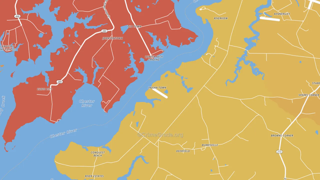 Johnsontown, MD Map of Assault Rates