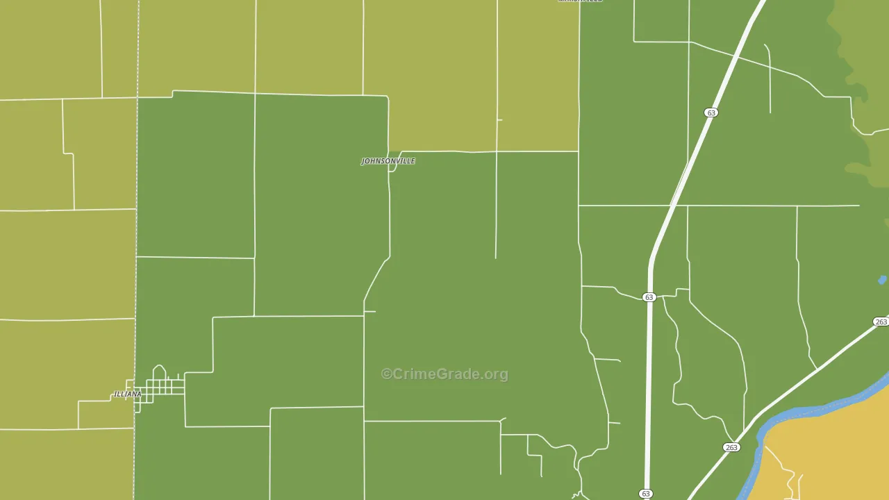 Johnsonville, IN Map of Assault Rates