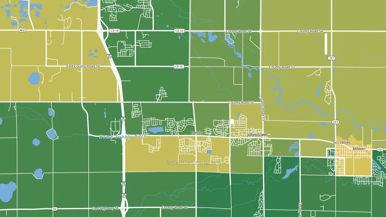 Johnstown, CO Map of Assault Rates