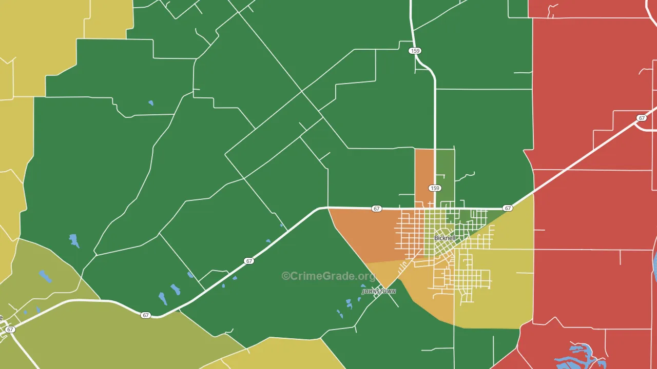 Johnstown, IN Map of Assault Rates