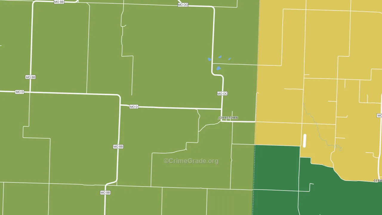 Johnstown, MO Map of Assault Rates