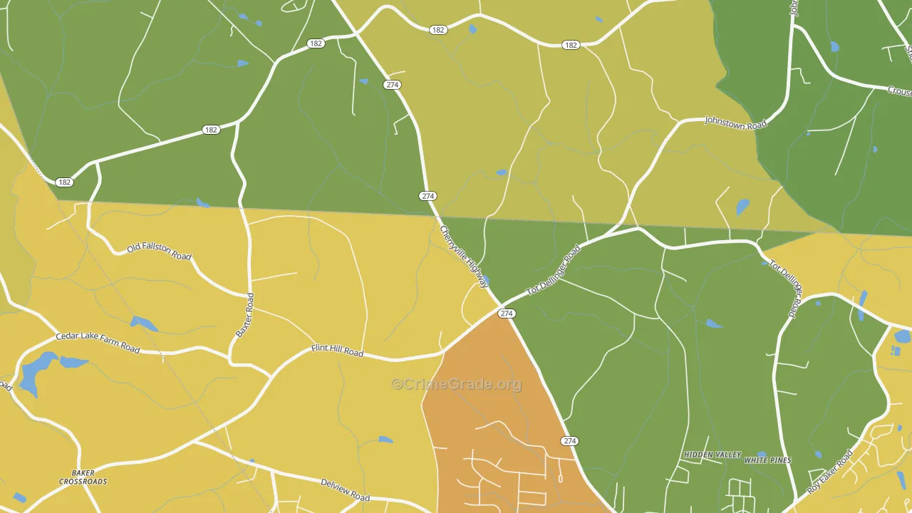 Johnstown, NC Map of Assault Rates