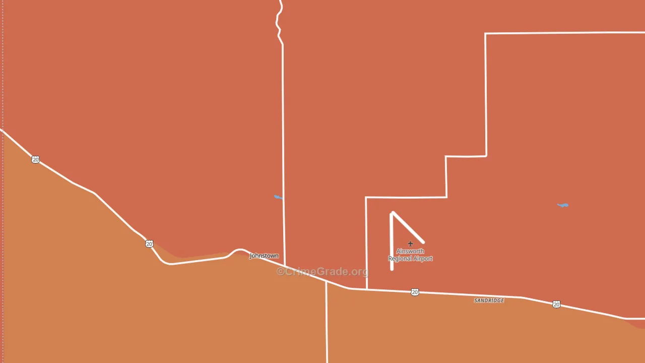 Johnstown, NE Map of Assault Rates