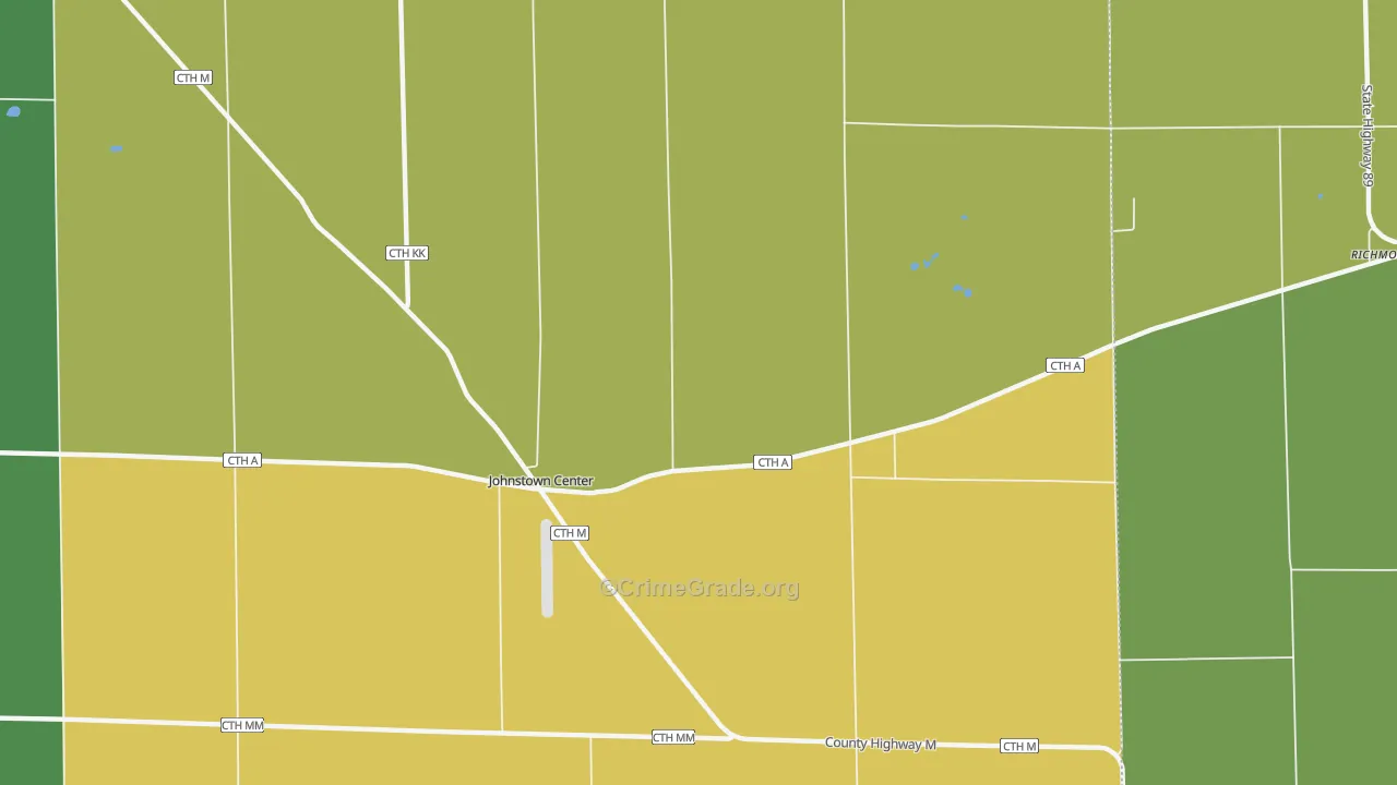 Johnstown, WI Map of Assault Rates