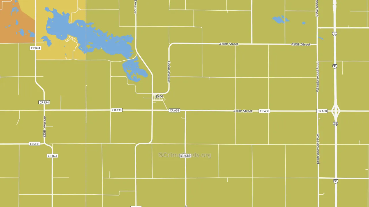 Joice, IA Map of Assault Rates