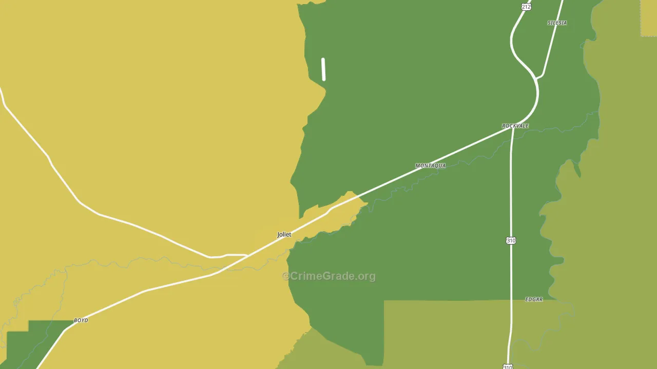 Joliet, MT Map of Assault Rates