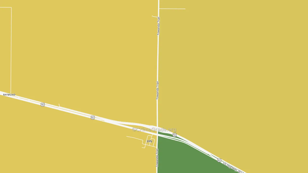 Jolly, TX Map of Assault Rates