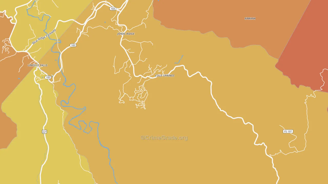 Jonas Ridge, NC Map of Assault Rates
