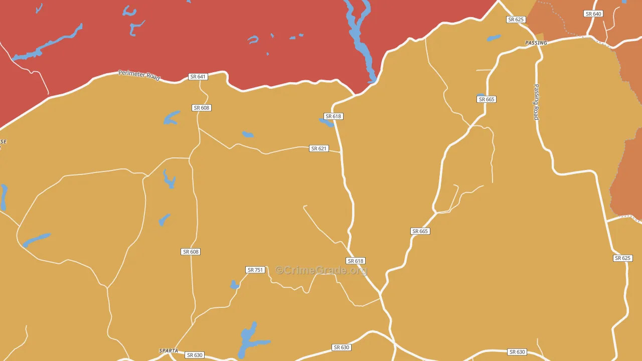 Jones Corner, VA Map of Assault Rates