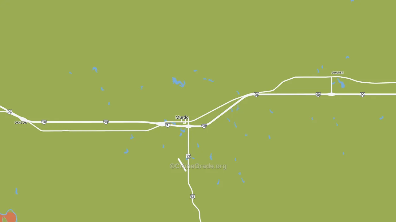 Jones County, SD Map of Assault Rates