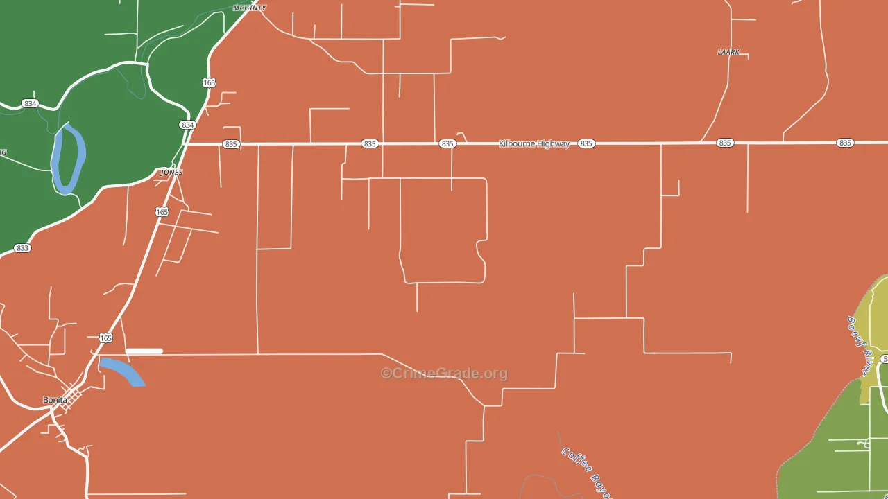 Jones, LA Map of Assault Rates