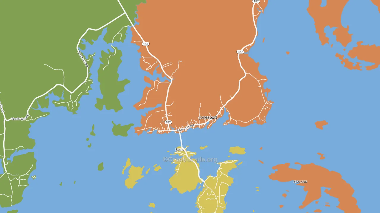 Jonesport, ME Map of Assault Rates