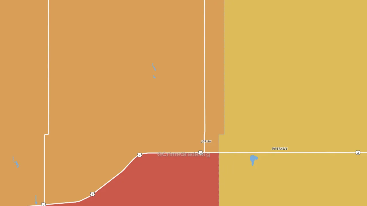 Joplin, MT Map of Assault Rates