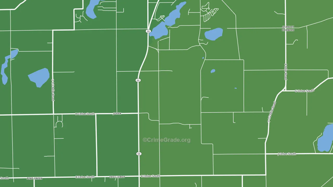 Joppa, MI Map of Assault Rates