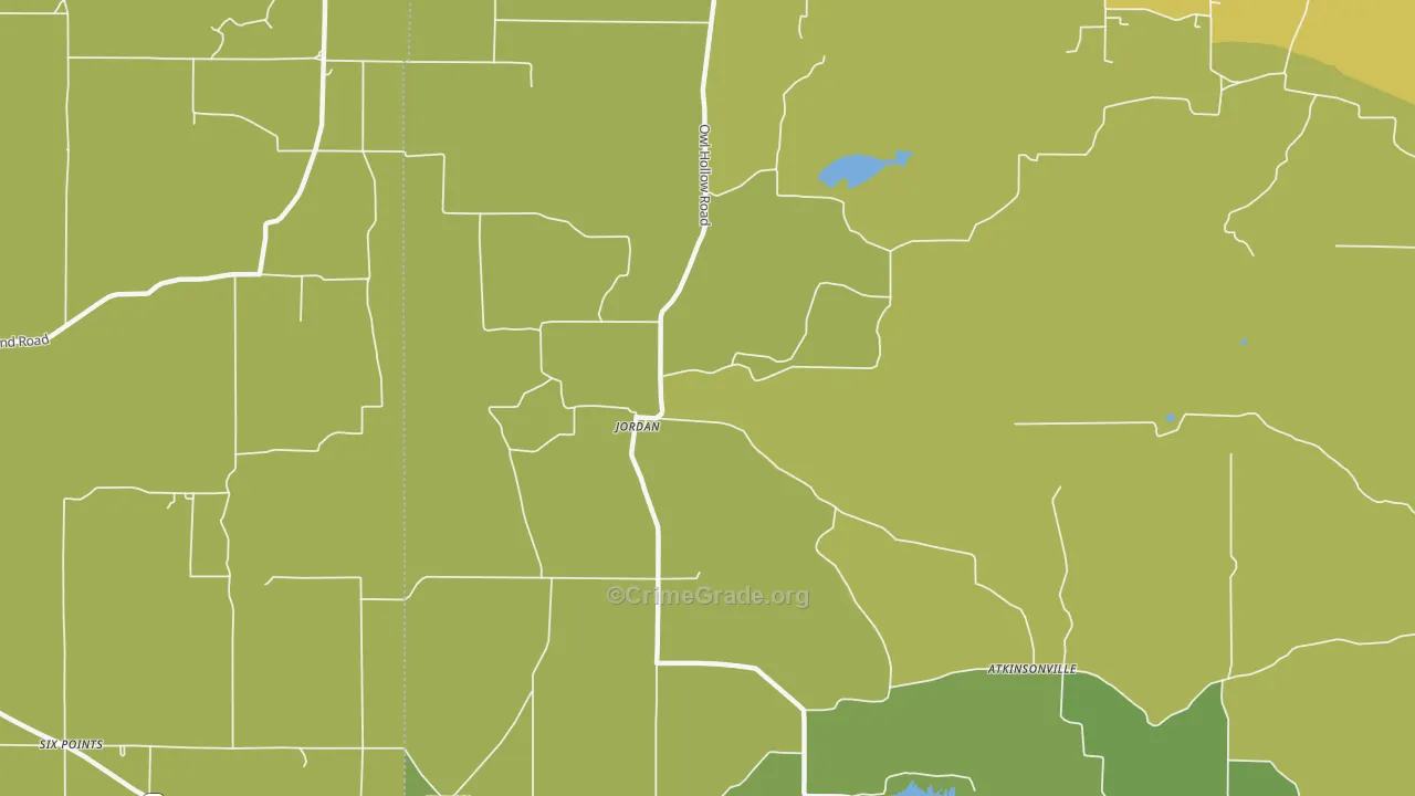 Jordan, IN Map of Assault Rates